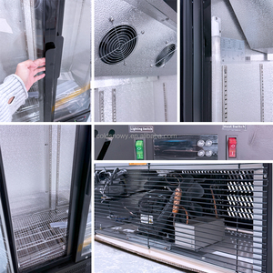 Réfrigérateur vertical commercial à grande capacité en acier inoxydable, à économie d'énergie, autonome, pour hôtel, maison, extérieur - Product Image 6