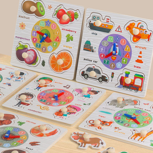 Ultime temps explorant le développement cognitif Petite planche de préhension en forme d'horloge, jouet de stimulation sensorielle innovant pour les enfants - Product Image 1