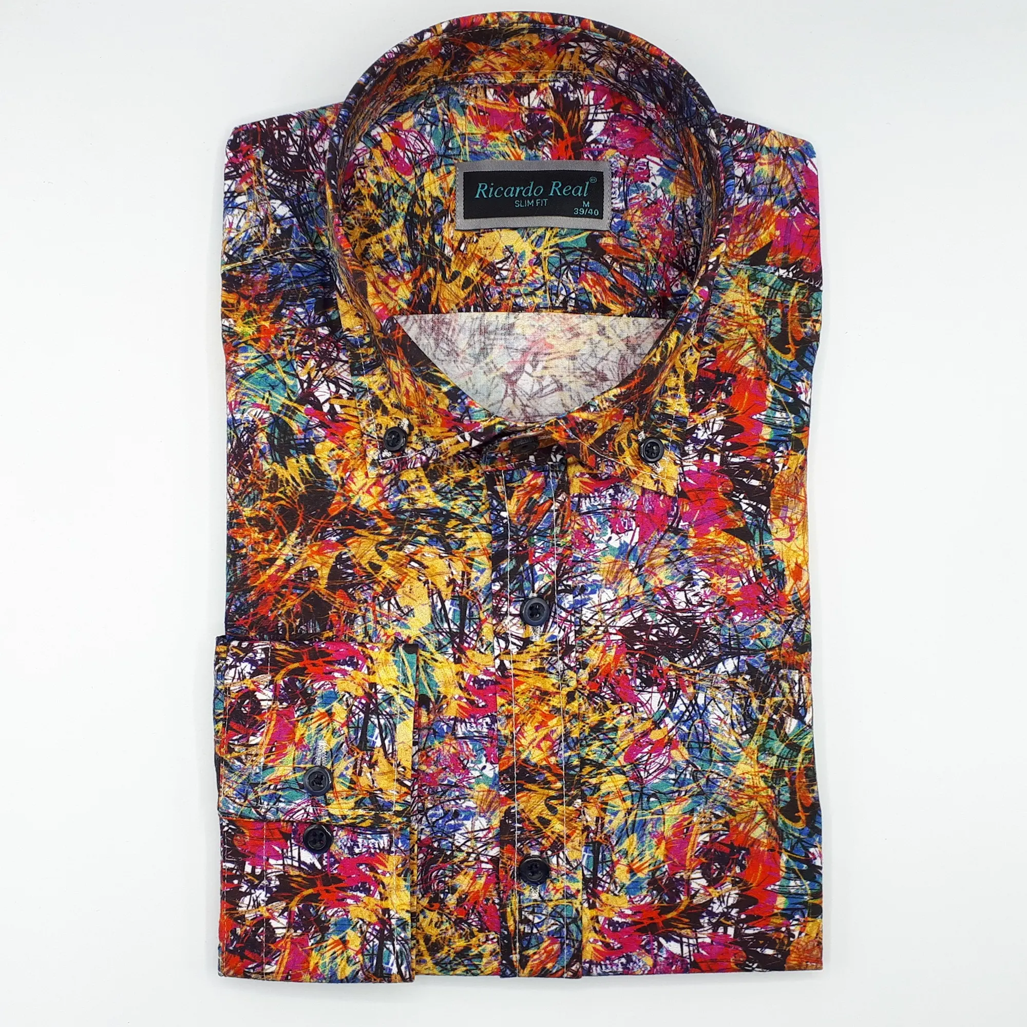 New Season Hot Selling Digital Printed Men's Dress Shirts Long Sleeve made in turkey Cotton product
