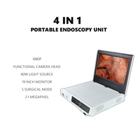 Système d'endoscopie rigide médical ORL YKD-9101 avec moniteur 19 pouces et source de lumière intégrée