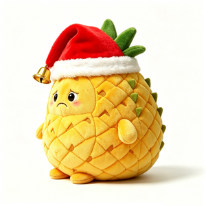 Customize Festive Yellow Pineapple Plush for Holiday Decor, Food-Themed Christmas Pineapple Plushie Gift - Product Image 4