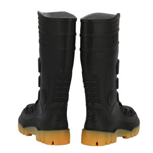 أحذية مطر صناعية آمنة من البي في سي متينة للبناء والعمل الخارجي والزراعة والبستنة مع مقدمة فولاذية ونعل - Product Image 6