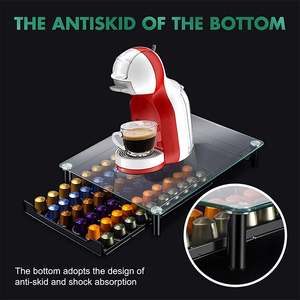 Tiroir de Rangement en Verre Trempé Effet Cristal pour 60 Capsules <span class=keywords><strong>Nespresso</strong></span> <span class=keywords><strong>Vertuoline</strong></span> - Product Image 5