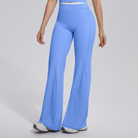 Dames High Waist Flare Yoga Broeken 80% Nylon 20% Spandex Stretch Zachte Workout Fitness Bell Bottom Leggings