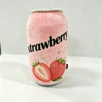 Nouveauté : Coussin en peluche en forme de canette de soda ou de bouteille de boisson, écologique, pour le bureau et le soutien lombaire