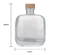 Flacon diffuseur de parfum carré de luxe, moderne et esthétique, transparent, 150 ml et 200 ml, pour la décoration intérieure