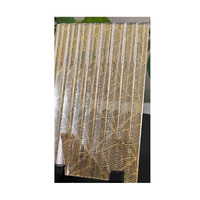 Panel Kaca Berlapis Emas Perak Coklat Merah Muda Tekstur Kawat Berlapis Enamel Panel Kaca Kawat Cetak Seni Dekoratif untuk Partisi Hotel