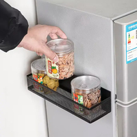 Einfach zu Installierender Beweglicher Kühlschrank-Organizer Hochwertiges Schmiedeeisen-Gewürzregal Magnetisches Kühlschrankregal
