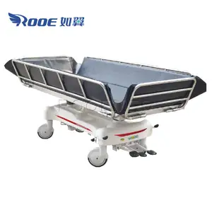 BD111E Hospital Medical Stainless Steel Hydraulic Shower Bath Bed for Adult