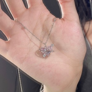 Love Planet Necklace Heart Shaped Zircon Pendant Clavicle Chain For Women Everyday Wear - Product Image 4