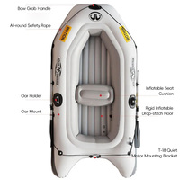 Bateau pneumatique Aqua Marina MOTION en PVC T-18 avec moteur 255*125cm, durable, pliable, écologique et léger pour l'extérieur