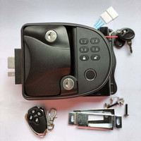 Cerradura electrónica de metal para coche, dispositivo de cierre inteligente con contraseña y huella dactilar, con control remoto