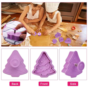 Lot <span class=keywords><strong>de</strong></span> 4 <span class=keywords><strong>emporte</strong></span>-pièces à biscuits DIY en forme <span class=keywords><strong>de</strong></span> dessin animé, moule à biscuits 3D en plastique, outils <span class=keywords><strong>de</strong></span> décoration <span class=keywords><strong>de</strong></span> biscuits - Product Image 2