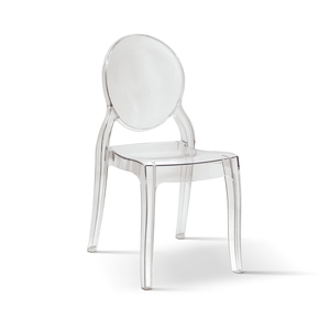 Juego de 4 sillas transparentes Laura de polipropileno para comedor interior - Product Image 1