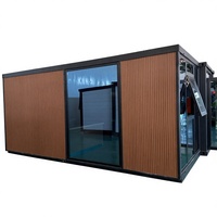 Maison conteneur modulaire à assemblage rapide, cabine de bureau pliable portable, bâtiment en acier intégré facilement déplaçable pour chantier