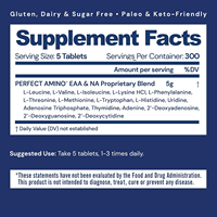 Comprimés de suppléments d'acides aminés parfaits Protéines végétaliennes pour pré/post entraînement et récupération musculaire avec lysine tryptophane leucine