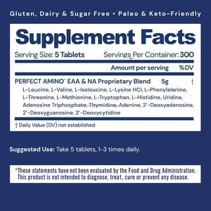 Comprimés de suppléments d'acides aminés parfaits Protéines végétaliennes pour pré/post entraînement et récupération musculaire avec lysine tryptophane leucine - Product Image 2