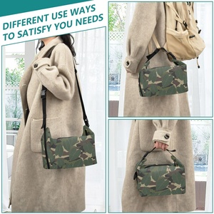 Aloha Collection Hawaiian Green Kalo Design Insulation <b>Bag</b> Nylon Cooler <b>Bag</b> Customized Portable <b>Lunch</b> <b>Box</b> with Shoulder Straps - Product Image 6