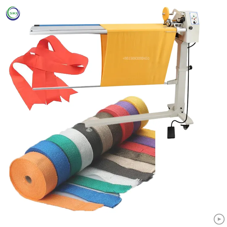 Cloth Tape Fabric Textile Cutting Machine Knitted Jersey Woven Fabric Strip Slitting Machine