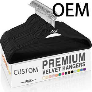 Cintres en velours antidérapants pour costumes, gain de place, avec barre porte-cravate, robustes pour manteaux - Product Image 1