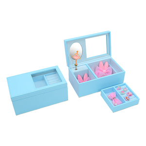 Botón giratorio de terciopelo personalizado, carrusel de baile de bailarina, canciones de feliz cumpleaños, música, caja de joyería de lujo - Product Image 4