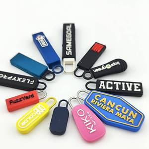 Tùy chỉnh <span class=keywords><strong>PVC</strong></span> Silicone dây kéo puller cứng cao su và dây nhựa dây kéo puller - Product Image 1