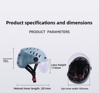 Casque demi-coque ultra-léger en PC pour trottinette électrique, design évidé, ventilation, unisexe, été, réglable, transparent