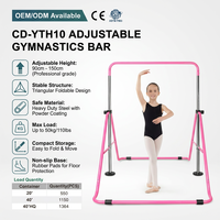 Barre de gymnastique pliable en acier pour dips, avec tapis, pour enfants de 3 à 12 ans, capacité de 200 lb, barre horizontale pour dips, usage domestique