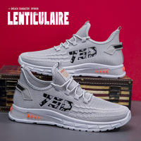 Chaussures décontractées pour hommes, surdimensionnées, été-automne, fines, en maille respirante, tricotées