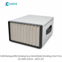 ZSTC C-BOX RatiopacPRO, Boîtier de bureau, Blindage adaptable, Garniture avant, 3U, 42HP, 315mm 24571-017