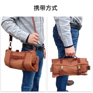Dropshipping Shopify Kit de barman Sac avec ensemble de shaker à cocktail Sac à outils de voyage en toile cirée pour bar - Product Image 4