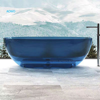 Baignoires en résine transparente de couleur couleurs personnalisées baignoire douche baignoire design simple de luxe haut de gamme baignoire acrylique et pierre jakuzi