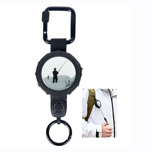 High Quality 2M Fiber Rope Retractable Customized Design Multifunction Heavy Duty Anti-Lost Keychain Badge Holder ABS Accessory - Product Image 1