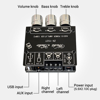 Module d'amplificateur de haut-parleur numérique BT WUZHI AUDIO ZK-152T 2.0 stéréo double canal 15W+15W Module sonore aigu grave