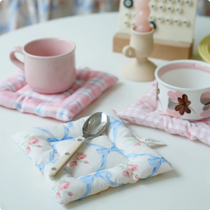 Sottobicchieri in Cotone con Motivi Carini, Tappetini Isolanti per Tavolo, Decorazione Casa, Accessori da Cucina per Tazze - Product Image 4