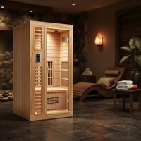 Sauna Uap Inframerah Kayu Solid Fleuran Modern dengan Panel Kontrol Komputer untuk 2 Orang - Ramah Lingkungan untuk Penggunaan Rumah & Komersial