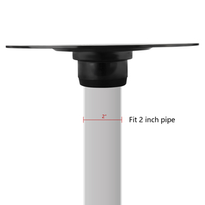 Drain de douche brossé en acier inoxydable SS304 sans joint avec grille de drain encastrable de 4 pouces, incluant un collier de réglage de hauteur pour bac Schluter - Product Image 4