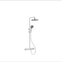 Ensemble de douche à affichage numérique intelligent avec étagère en granit