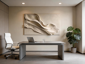 Art original Wabi Sabi, minimalisme abstrait, texture 3D, fait main, grande taille, art mural entièrement personnalisé pour la décoration murale du salon - Product Image 2