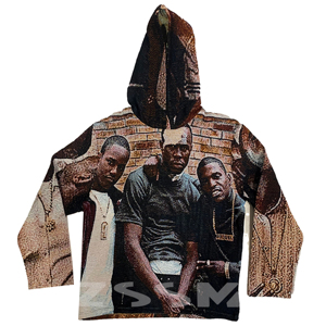 Custom <span class=keywords><strong>Plus</strong></span> <span class=keywords><strong>Size</strong></span> Herren Streetwear Terry Stoff <span class=keywords><strong>Hoodies</strong></span> DTG Digital Full Print Gewebte Tapisserie Jacke mit Kapuzen kragen Kleidung - Product Image 5