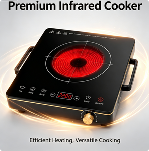 Table de cuisson infrarouge à faible bruit 2027 AT-2701, 2200W, 60% d'économie d'énergie, compatible avec tous les ustensiles de cuisine, cuisinière électrique de cuisine - Product Image 5