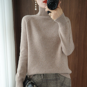 Fashion Winter Slim Fit Warm Pullover Jumper Korean Ladies Turtleneck <strong>Knitted</strong> <strong>Sweater</strong> for Women - Product Image 6