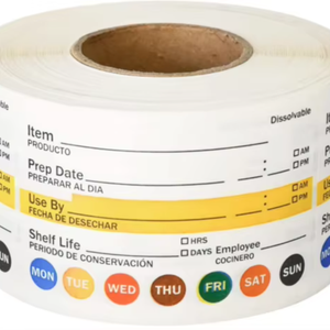 2x3 Inch Dissolvable Food <b>Labels</b> BPA-Free Waterproof Food Rotation <b>Labels</b> for Restaurant & <b>Kitchen</b> Use - Product Image 1