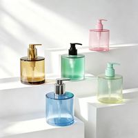 Nouvelle bouteille en verre pour savon liquide 300ML, flacon pompe en verre de luxe pour shampoing, flacon pompe en verre vide personnalisé pour soins personnels