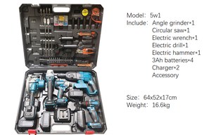 Angle Grinder Rechargeable <strong>Multi</strong>-functional Speed Masonry Cordless 5-piece Duty Motor Power Runner Hardware <strong>Brushless</strong> - Product Image 6