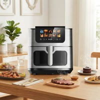 Nouvelle Friteuse à Air Carrée 8L à Écran Tactile LED, Certifiée CE CB GS, Économe en Énergie, Vente en Gros, Direct Usine