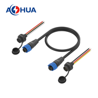 AOHUA Barre d'éclairage LED Connecteurs de montage sur volet K20 Connecteur d'alimentation mâle femelle à baïonnette 4Pin IP68 Câble de connecteur LED