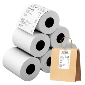 Factory Price Cash Register Paper 55g 57mm 80mm X80mm Custom Thermal Pos Receipt Paper Rolls For Supermarket