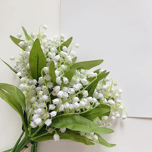 Vente chaude 2026 Fleurs artificielles Bouquet de mariée Bouquet de mariage <span class=keywords><strong>en</strong></span> fleurs artificielles Muguet Bouquet à tiges individuelles - Product Image 2