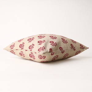 Funda de cojín cuadrada de lino y algodón con estampado floral rojo, funda de almohada de estilo nórdico, decoración del hogar - Product Image 5